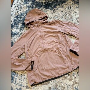 EMS Pink Hooded Softshell Windbreaker Jacket Pullover Mauve REI Medium